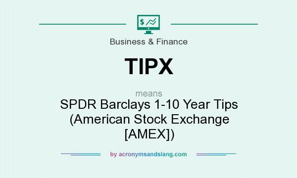 What does TIPX mean? It stands for SPDR Barclays 1-10 Year Tips (American Stock Exchange [AMEX])