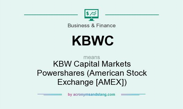 What does KBWC mean? It stands for KBW Capital Markets Powershares (American Stock Exchange [AMEX])