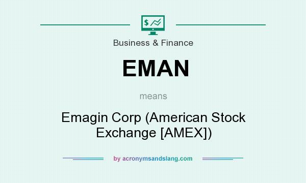 What does EMAN mean? It stands for Emagin Corp (American Stock Exchange [AMEX])