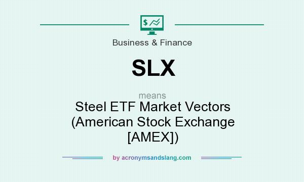 What does SLX mean? It stands for Steel ETF Market Vectors (American Stock Exchange [AMEX])