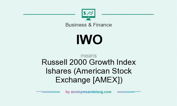 What does IWO mean? It stands for Russell 2000 Growth Index Ishares (American Stock Exchange [AMEX])