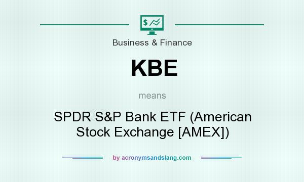 What does KBE mean? It stands for SPDR S&P Bank ETF (American Stock Exchange [AMEX])