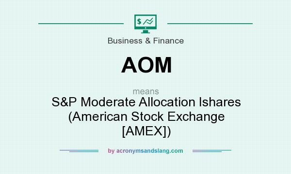 What does AOM mean? It stands for S&P Moderate Allocation Ishares (American Stock Exchange [AMEX])