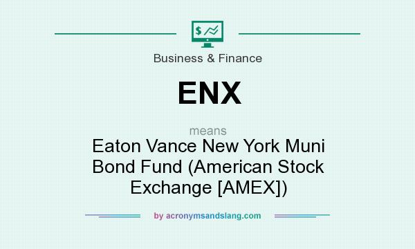 What does ENX mean? It stands for Eaton Vance New York Muni Bond Fund (American Stock Exchange [AMEX])