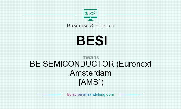 What does BESI mean? It stands for BE SEMICONDUCTOR (Euronext Amsterdam [AMS])