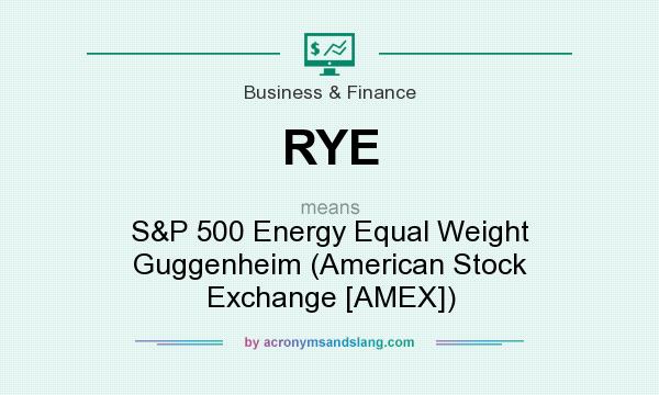What does RYE mean? It stands for S&P 500 Energy Equal Weight Guggenheim (American Stock Exchange [AMEX])
