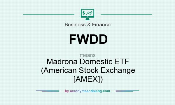 What does FWDD mean? It stands for Madrona Domestic ETF (American Stock Exchange [AMEX])