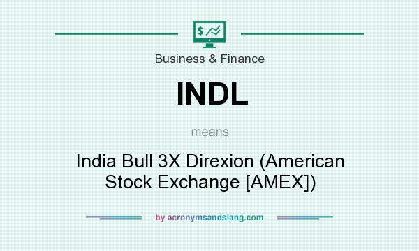 What does INDL mean? It stands for India Bull 3X Direxion (American Stock Exchange [AMEX])