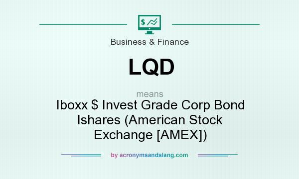 What does LQD mean? It stands for Iboxx $ Invest Grade Corp Bond Ishares (American Stock Exchange [AMEX])