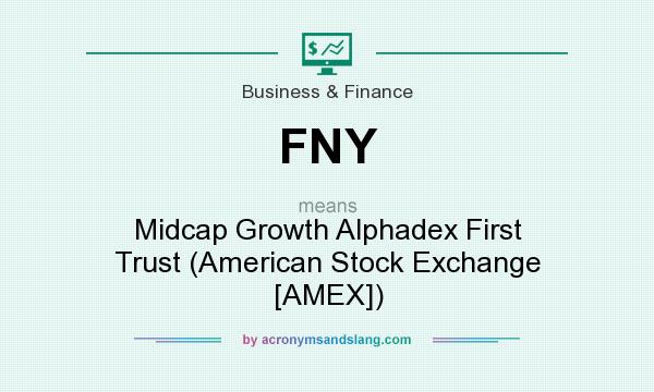What does FNY mean? It stands for Midcap Growth Alphadex First Trust (American Stock Exchange [AMEX])