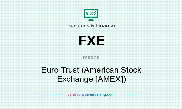 What does FXE mean? It stands for Euro Trust (American Stock Exchange [AMEX])