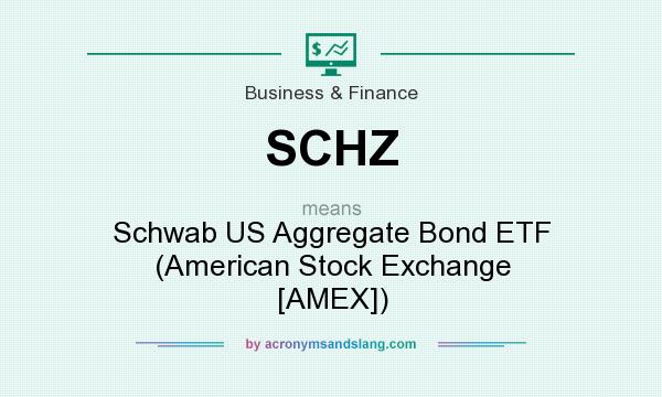 What does SCHZ mean? It stands for Schwab US Aggregate Bond ETF (American Stock Exchange [AMEX])