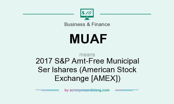 What does MUAF mean? It stands for 2017 S&P Amt-Free Municipal Ser Ishares (American Stock Exchange [AMEX])