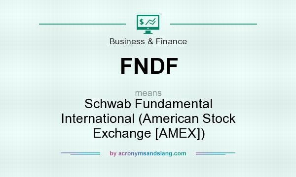 What does FNDF mean? It stands for Schwab Fundamental International (American Stock Exchange [AMEX])