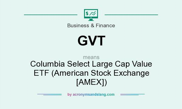 What does GVT mean? It stands for Columbia Select Large Cap Value ETF (American Stock Exchange [AMEX])