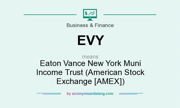 What does EVY mean? It stands for Eaton Vance New York Muni Income Trust (American Stock Exchange [AMEX])