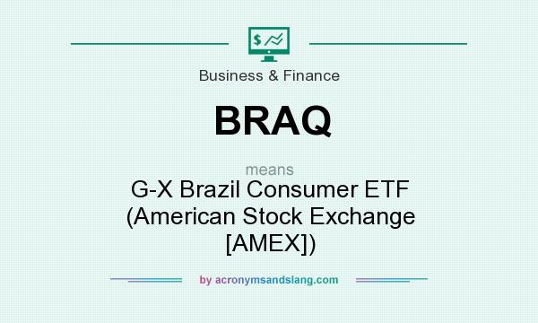 What does BRAQ mean? It stands for G-X Brazil Consumer ETF (American Stock Exchange [AMEX])