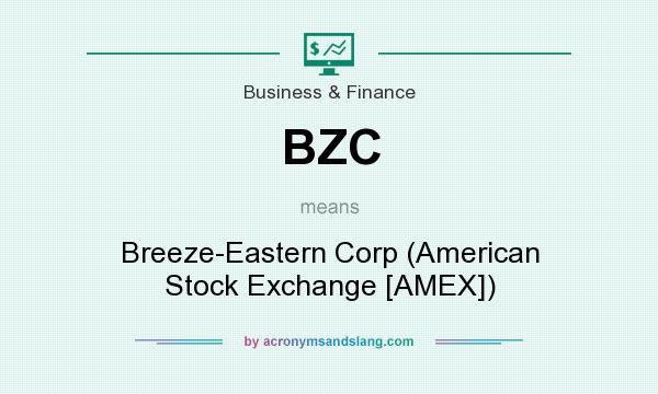What does BZC mean? It stands for Breeze-Eastern Corp (American Stock Exchange [AMEX])