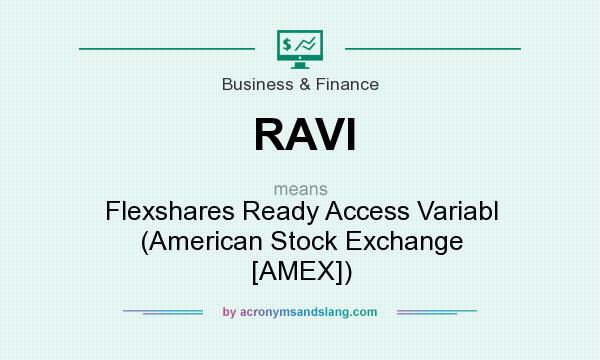 What does RAVI mean? It stands for Flexshares Ready Access Variabl (American Stock Exchange [AMEX])