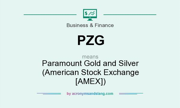 What does PZG mean? It stands for Paramount Gold and Silver (American Stock Exchange [AMEX])