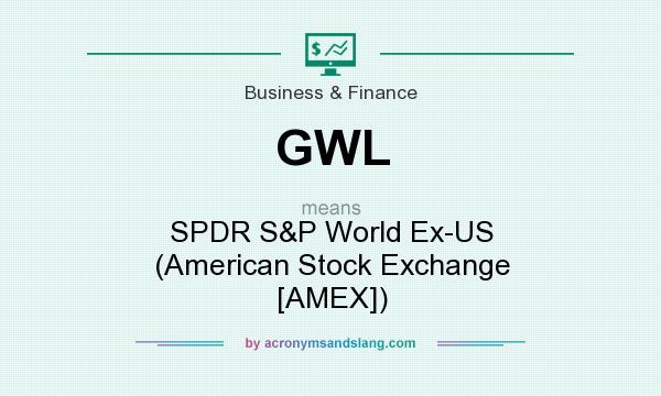 What does GWL mean? It stands for SPDR S&P World Ex-US (American Stock Exchange [AMEX])