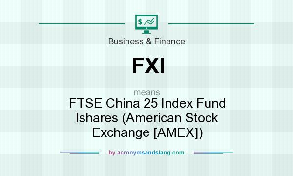 What does FXI mean? It stands for FTSE China 25 Index Fund Ishares (American Stock Exchange [AMEX])