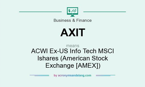 What does AXIT mean? It stands for ACWI Ex-US Info Tech MSCI Ishares (American Stock Exchange [AMEX])