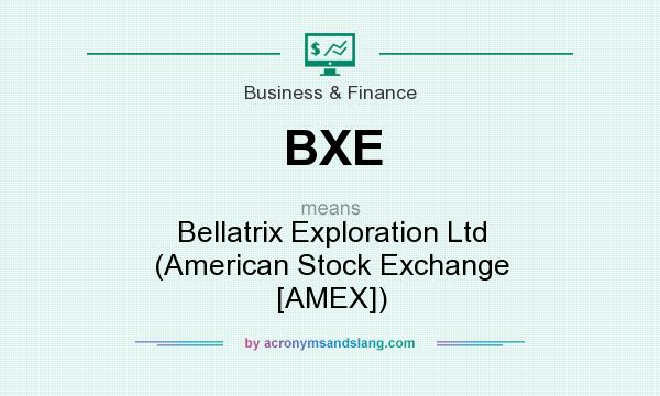 What does BXE mean? It stands for Bellatrix Exploration Ltd (American Stock Exchange [AMEX])