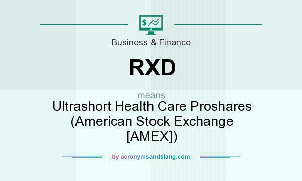 What does RXD mean? It stands for Ultrashort Health Care Proshares (American Stock Exchange [AMEX])