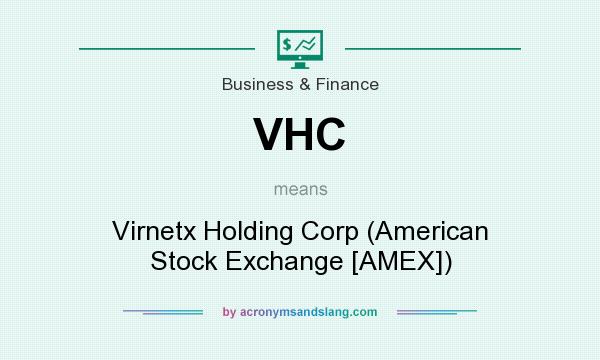 What does VHC mean? It stands for Virnetx Holding Corp (American Stock Exchange [AMEX])