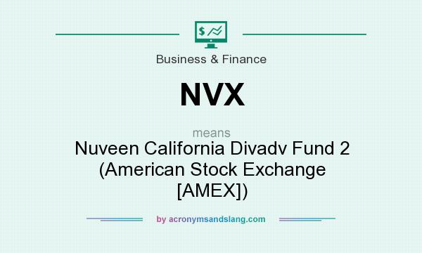 What does NVX mean? It stands for Nuveen California Divadv Fund 2 (American Stock Exchange [AMEX])