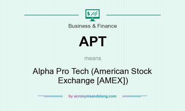 What does APT mean? It stands for Alpha Pro Tech (American Stock Exchange [AMEX])
