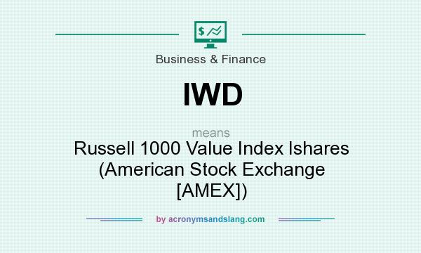 What does IWD mean? It stands for Russell 1000 Value Index Ishares (American Stock Exchange [AMEX])