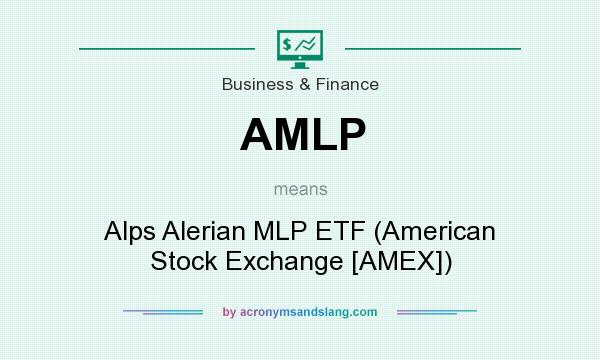 What does AMLP mean? It stands for Alps Alerian MLP ETF (American Stock Exchange [AMEX])