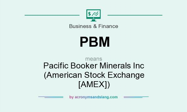 What does PBM mean? It stands for Pacific Booker Minerals Inc (American Stock Exchange [AMEX])