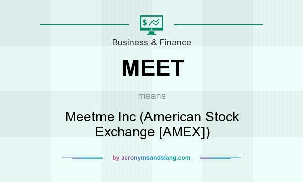 What does MEET mean? It stands for Meetme Inc (American Stock Exchange [AMEX])