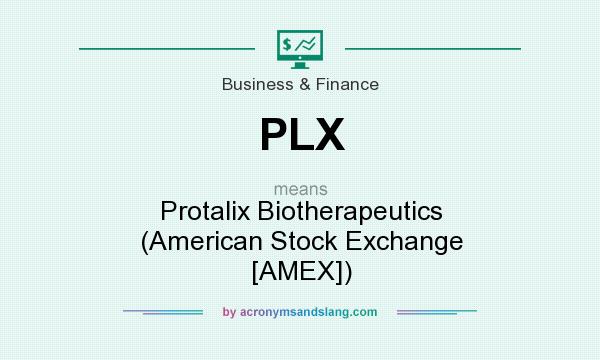 What does PLX mean? It stands for Protalix Biotherapeutics (American Stock Exchange [AMEX])