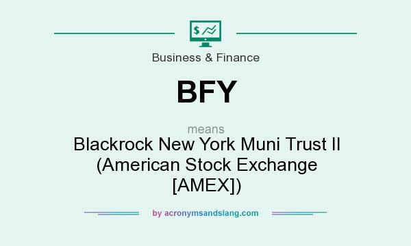 What does BFY mean? It stands for Blackrock New York Muni Trust II (American Stock Exchange [AMEX])