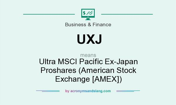 What does UXJ mean? It stands for Ultra MSCI Pacific Ex-Japan Proshares (American Stock Exchange [AMEX])