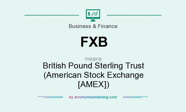 What does FXB mean? It stands for British Pound Sterling Trust (American Stock Exchange [AMEX])