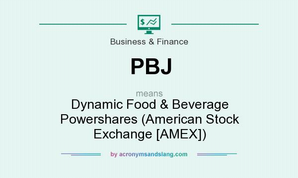What does PBJ mean? It stands for Dynamic Food & Beverage Powershares (American Stock Exchange [AMEX])