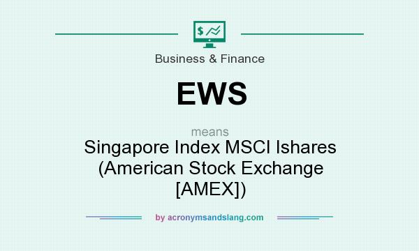 What does EWS mean? It stands for Singapore Index MSCI Ishares (American Stock Exchange [AMEX])