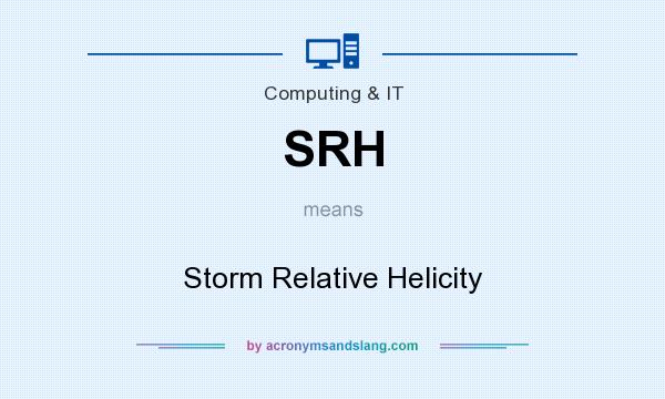 What does SRH mean? It stands for Storm Relative Helicity