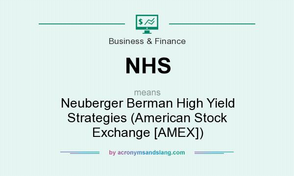 What does NHS mean? It stands for Neuberger Berman High Yield Strategies (American Stock Exchange [AMEX])