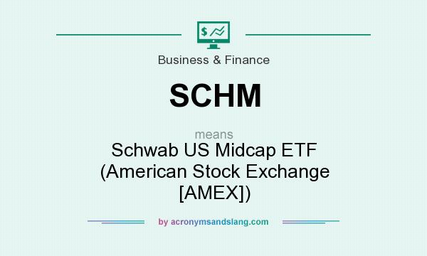 What does SCHM mean? It stands for Schwab US Midcap ETF (American Stock Exchange [AMEX])