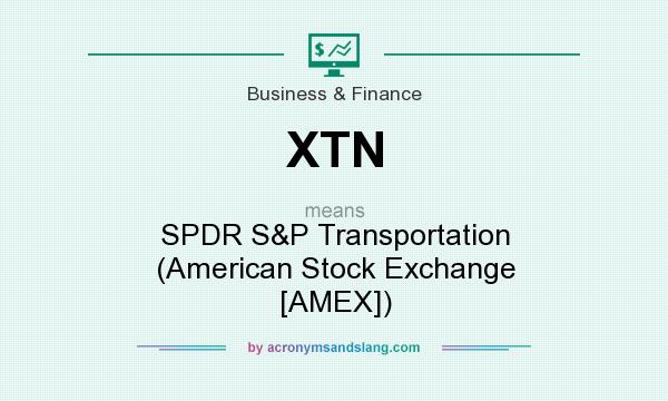 What does XTN mean? It stands for SPDR S&P Transportation (American Stock Exchange [AMEX])