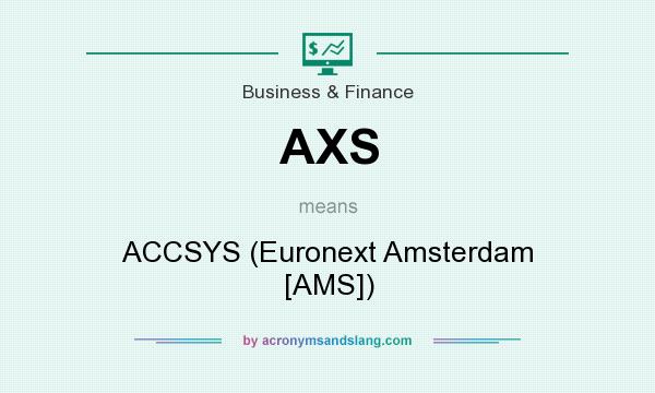 What does AXS mean? It stands for ACCSYS (Euronext Amsterdam [AMS])