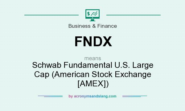 What does FNDX mean? It stands for Schwab Fundamental U.S. Large Cap (American Stock Exchange [AMEX])