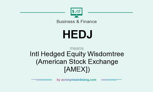 What does HEDJ mean? It stands for Intl Hedged Equity Wisdomtree (American Stock Exchange [AMEX])