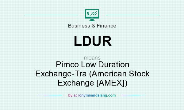 What does LDUR mean? It stands for Pimco Low Duration Exchange-Tra (American Stock Exchange [AMEX])
